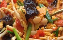 番茄木耳白玉菇炒鸡蛋，夏天必备开胃菜