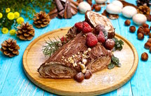 【欢乐圣诞伪树桩】可可榛子树桩蛋糕卷