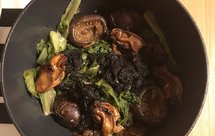 发菜生菜花菇焖蚝豉