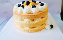 简单奶油蛋糕水果裸蛋糕