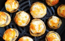 空气炸锅—口蘑酿虾滑