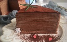 味道醇正的巧克力千层，100%成功的千层饼皮，有韧性不易破