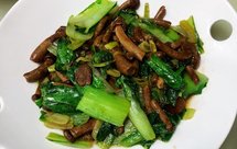 快手菜一小白菜炒滑子蘑