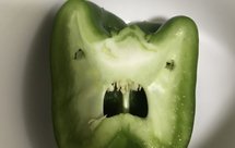 滑子菇青红椒打卤面