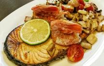 炙烤三文鱼｜配阿根廷红虾