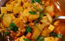 羊肉猫耳朵蘑菇汤饭