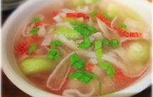 蟹肉卷丝瓜凤尾菇汤