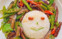 尖椒茄子盖浇饭