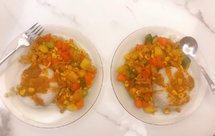 咖喱鸡腿肉盖饭