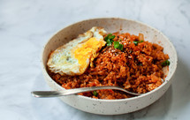 培根泡菜炒饭+荷包蛋--韩食周day2