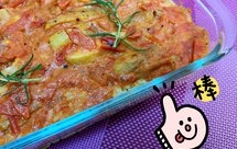 番茄芝士鸡腿肉焗饭