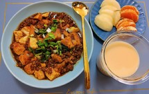 快手美味肉沫豆腐盖浇饭