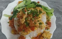 减脂餐番茄鸡蛋盖浇饭