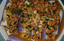 肉末茄子盖浇饭