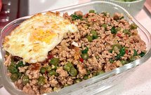 九层塔炒肉沫盖饭