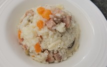 养胃食谱之午餐肉蘑菇烩饭