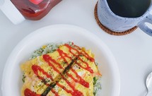 日式蟹柳厚蛋烧盖饭