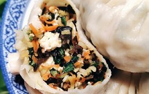 不用发面的薄皮方便面素馅大包子