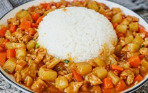 鸡肉盖浇饭