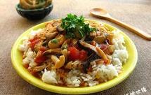 番茄菌菇盖浇饭