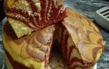 拉花戚风蛋糕。（高粉版）