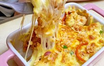 番茄酱海鲜芝士焗饭