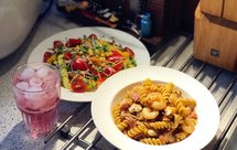 黑胡椒培根虾仁意面