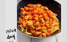 好吃的小龙虾拌面