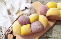 三色Q弹大米粉球球吐司