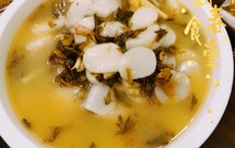 年味必备，宁波最地道特色～雪里蕻冬笋年糕汤，小时候的味道