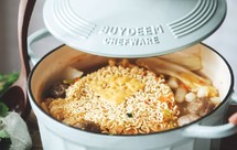 【北鼎珐琅锅食谱】芝士拉面年糕火锅