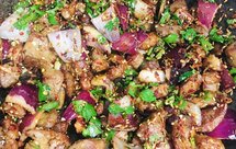 烧烤风味的孜然羊肉