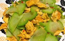 家常素菜佛手瓜炒鸡蛋