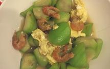 清淡爽口的下饭菜——虾干鸡蛋炒丝瓜