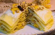 免烤箱|超巨细，平底锅板芒果酸奶千层蛋糕教程！！