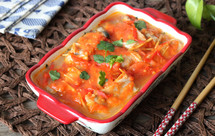 番茄蒸鱼块