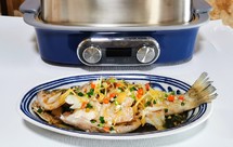 摩飞极速蒸锅食谱～鲈鱼蒸干贝