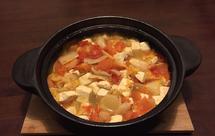 【塔吉锅系列】虾仁白菜番茄豆腐煲