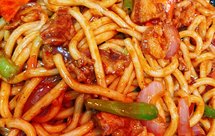 黑胡椒味炒乌冬面