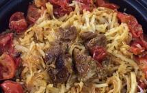 塔吉锅番茄牛肉烩饼