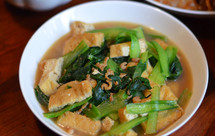 小白菜煮油豆腐-鲜咸清淡口！日本京都必备家常菜