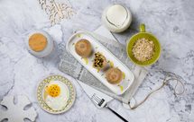 快速营养早餐丨豆腐包 牛奶燕麦片 荷包蛋