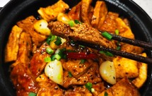 老豆腐鱼籽大蒜煲