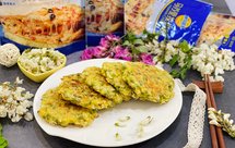 可以拉丝的芝士槐花饼