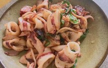 海鲜小炒·姜葱爆墨鱼仔