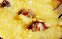 「南瓜海参小米粥」