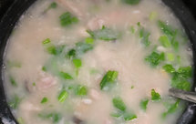 砂锅鲈鱼干贝粥