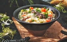 海参鲜贝杂蔬小米粥