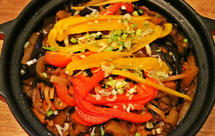 塔吉锅腊猪油鱼香土豆茄条