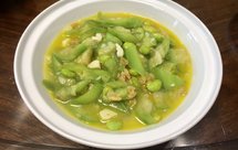 海米丝瓜烧毛豆米